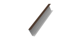 Декоративная накладка на столб универсальная 62х55 для забора жалюзи 0,45 Drap TR RAL 8017 шоколад (3м)