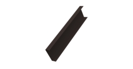 Декоративная накладка на столб универсальная 62х55 для забора жалюзи 0,45 Drap-double TX RR 32 темно-коричневый (2м)