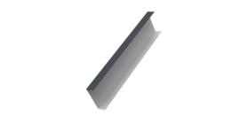 Декоративная накладка на столб универсальная 62х55 для забора жалюзи 0,5 Drap RAL 7024 мокрый асфальт (2,5м)