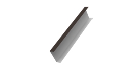 Декоративная накладка на столб универсальная 62х55 для забора жалюзи 0,5 PurPro RR 32 темно-коричневый (2м)