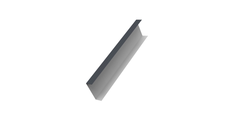 Декоративная накладка на столб универсальная 62х55 для забора жалюзи 0,5 Velur X RAL 7024 мокрый асфальт (2,5м)