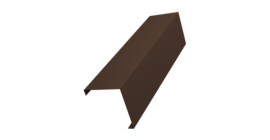 Декоративная накладка на столб универсальная угловая 60х60 для забора жалюзи 0,45 Drap TwinColor RAL 8017 шоколад (1,8м)