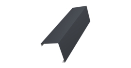 Декоративная накладка на столб универсальная угловая 62х55 для забора жалюзи 0,5 Drap RAL 7024 мокрый асфальт (1,8м)