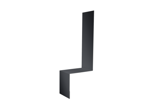 Планка примыкание боковое фальц 0,45 Drap TwinColor RAL 7024 мокрый асфальт (3м)