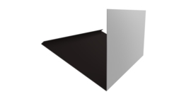 Планка примыкание верхнее к трубе фальц 0,45 Drap TX RAL 9005 черный (2м)