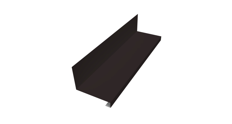 Планка примыкание нижнее к трубе для Кликфальц Pro 0,45 Drap TR RAL 9005 черный (3м)