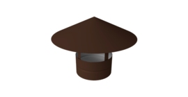 Дымник на трубу круглый d160 0,4 PE с пленкой RAL 8017 шоколад