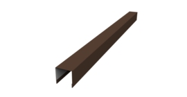 Планка вертикальная лицевая для забора жалюзи Palermo 0,5 Satin Matt TX RAL 8017 шоколад (1,8м)