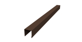 Планка вертикальная лицевая для забора жалюзи Palermo 0,5 Atlas X RAL 8017 шоколад (2м)