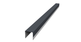 Планка вертикальная обратная для забора жалюзи Palermo 0,45 Drap TX RAL 7024 мокрый асфальт (2,5м)