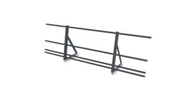 Ограждение кровельное со снегозадержателем на фальц Optima 0,65х2м RAL 7016