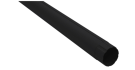 Труба круглая GL PU Matt 90 мм 3 м RAL 9005 черный