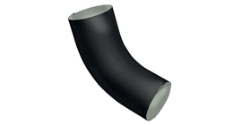 Колено 60 град GL PE Matt 90 мм RAL 9005 черный