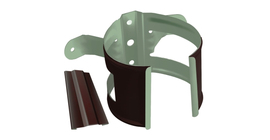 Кронштейн трубы на дерево GL PE Matt 90 мм RAL 8017 шоколад